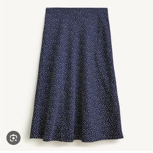 J Crew Gwenyth Slip Midi Slip Skirt. Navy and white. Size Medium. NWT.